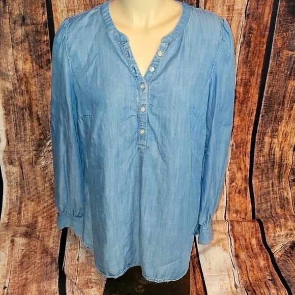 Talbots Jean Top - Picture 1 of 4